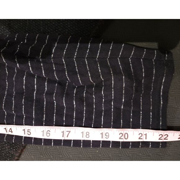 Croft & Barrow Women's Black & Silver Striped Henley Top 4X - Picture 15 of 16